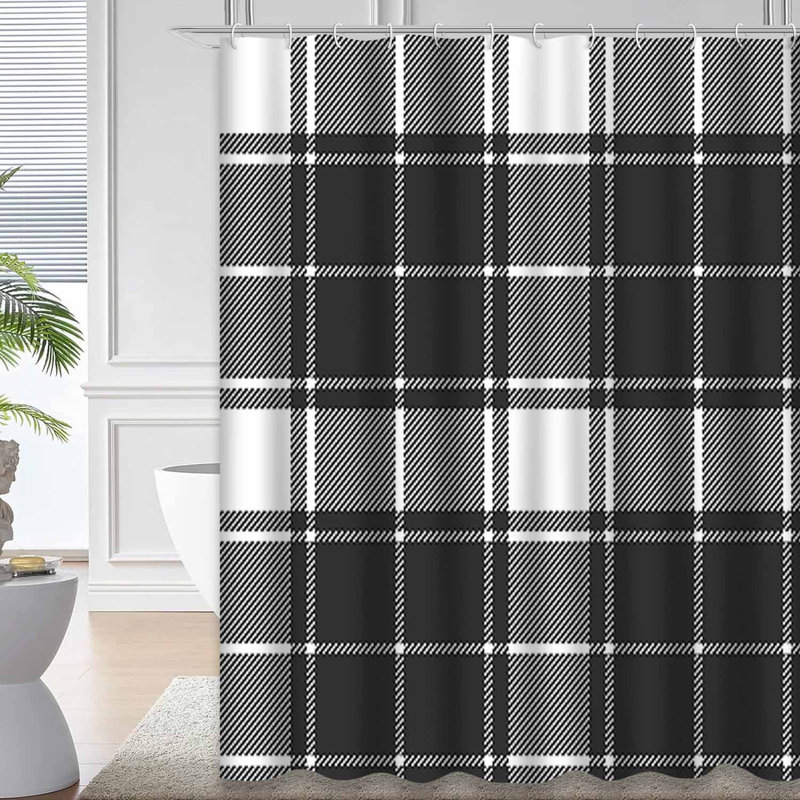 Rideau de douche Tartan, L 72 po x l 84 po