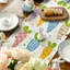 Chemin de table de lapin de carotte avec lapin Joyeuses Pâques, décoration de table de salle à manger pour la maison-1975038800-1975038805
