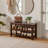 2-Tier Solid Wood Shoe Bench, Entryway Storage
