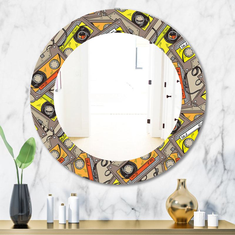 Miroir mural moderne et contemporain, H 23,6 po x l 23,6 po