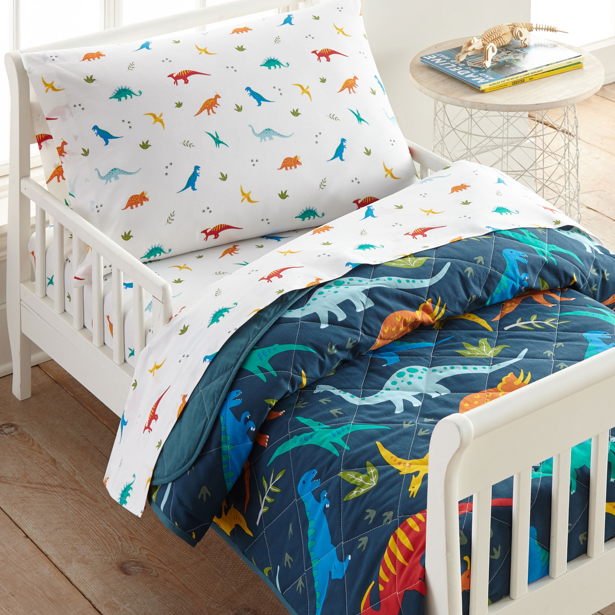 Wildkin Jurassic Dinosaur Cotton Piece Toddler Bedding Set