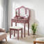 Ensemble coiffeuse et tabouret en bois-1199781567