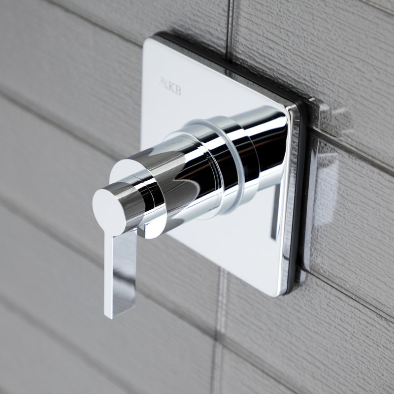Kingston Brass NuvoFusion Single-Handle Wall Mount Three-Way Diverter Valve with Trim Kit, Polished Chrome