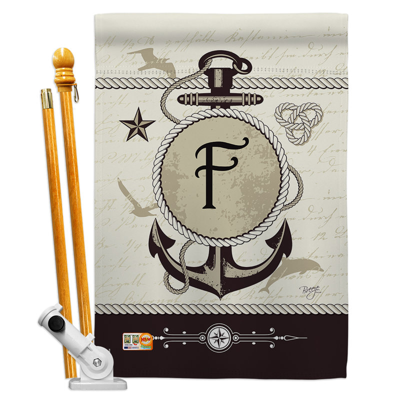 Double Sided 40'' H x 28'' W Polyester Flag Set, F