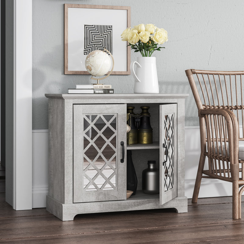 Perrault 2 Door Accent Cabinet, Dusty Gray Oak