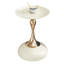 Petite table d'appoint ronde pour petits espaces, table de cocktail en acier au carbone blanc-623827208