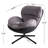 Gray 360° Swivel Chair - Dual Material, Chenille & Faux Leather, Construction For Various Rooms Modern Chair, Gray, Rotation, Ergonomic Design A Stylish Office-585912126
