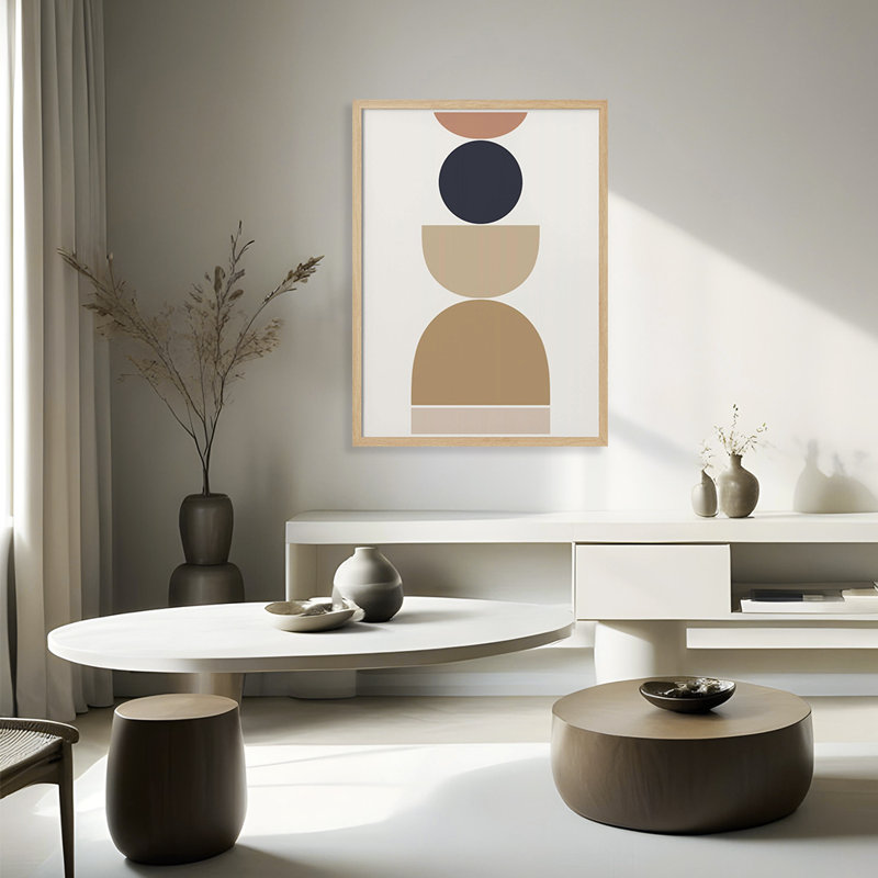 Abstract "Loving Shapes" Framed Print Wall Art, 10" H x 8" W 