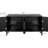 59'' Farmhouse Curved Vintage Storage  Sideboard With  Large Wooden Handles, Vertical Wood Grain Carving And Adjustable Shelves  For Kitchen,Dining Room (Antique Black)-463667968