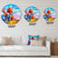 Arbres ornementaux colorés - horloge murale moderne-60327849