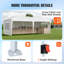 Pop Up Canopy 10 FT Pop Up Gazebo Tent with 3 Sidewalls & 2 Windows-1554896001