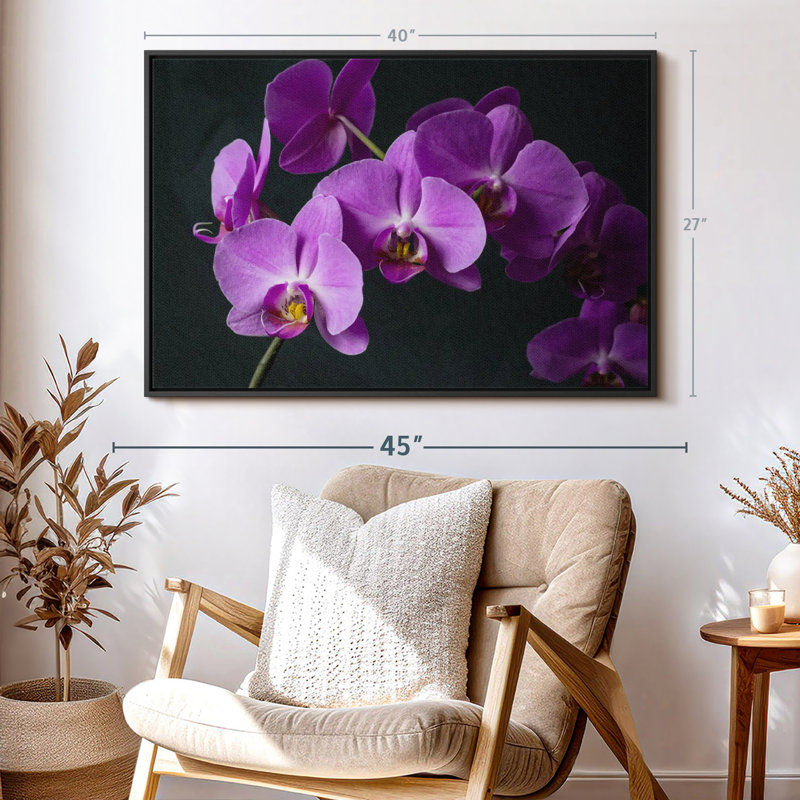 Fancy Purple Orchids Canvas Print, 27" H x 40" W