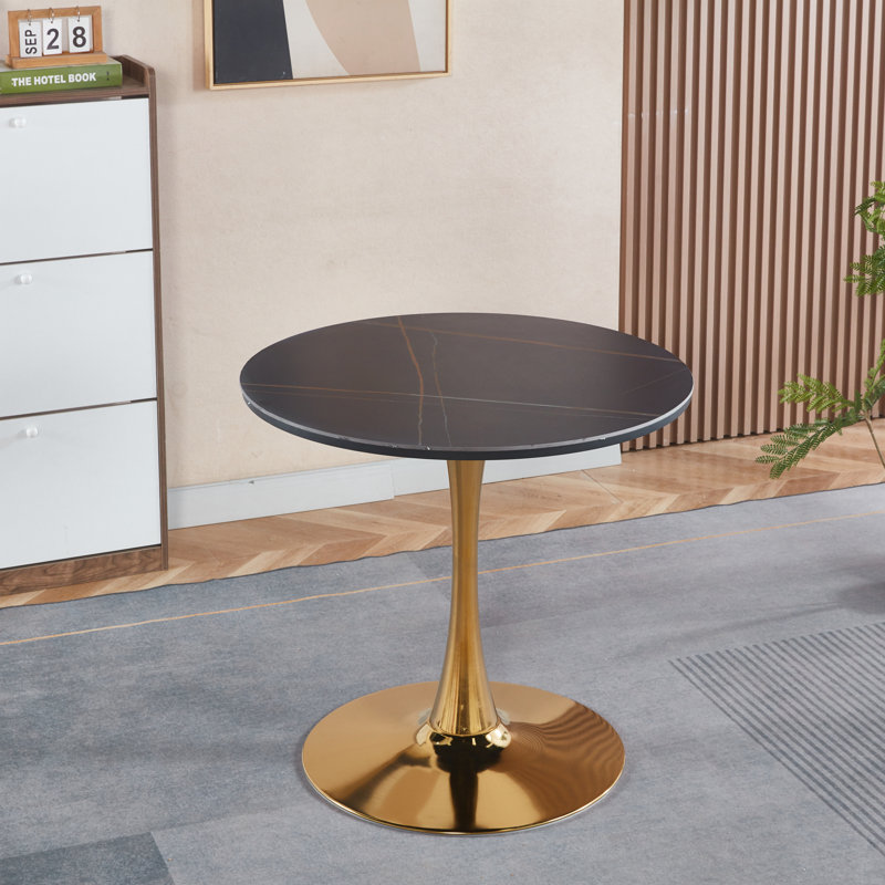 Table basse à piédestal, Noir