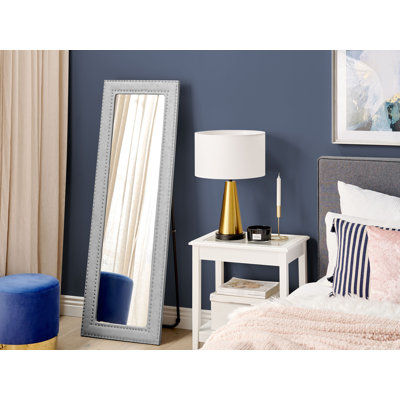 Codero Flat Leather Floor Mirror