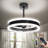Modern LED Ceiling Fan with Lights Seamless Dimming 6 Speeds With Remote Control Timer Function