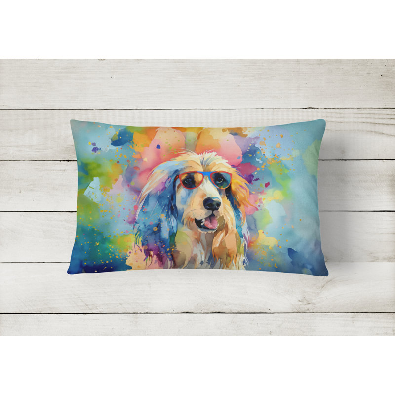 Coussin décoratif intérieur / extérieur Poodle Poodle, 1, Lévrier afghan Hippie Dawg
