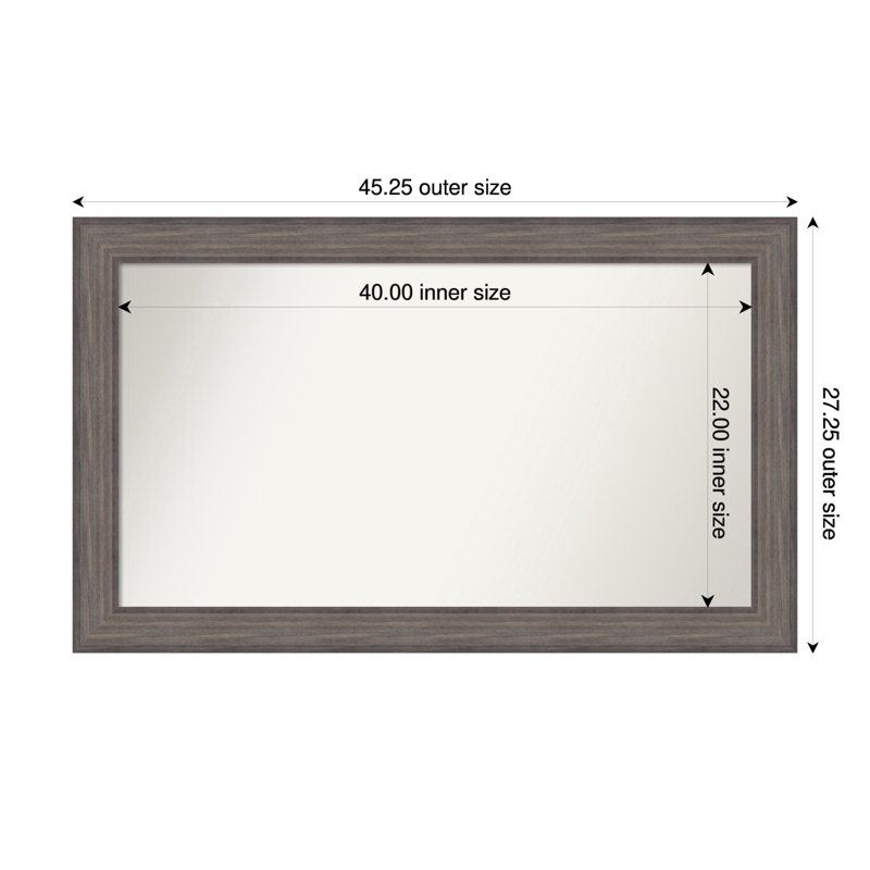 Miroir Hannaley, Rectangle, 27,25 po x 45,25 po