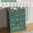 5 Drawer Dresser for Bedroom, Tall Vertical Fluted Chest of Drawers with Gold Metal Handles-416439884