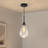 1-light Modern Hammered Tear-drop Glass Pendant Light-398678736