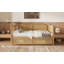 Lit de jour simple en rotin de style traditionnel avec 2 tiroirs pour un espace limité, chambre d'amis, pas de sommier nécessaire, noyer antique