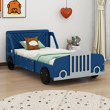 Lit plateforme simple en forme de voiture avec roues Skylon