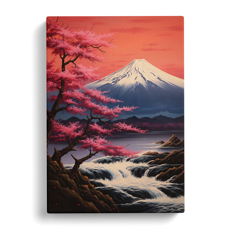 Mount Fuji Romanticism - Wrapped Canvas, 60cm H x 40cm W x 3cm D