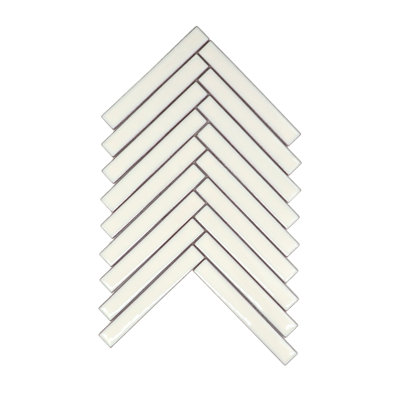 Regala™ 8" x 10" Porcelain Herringbone Mosaic Tile