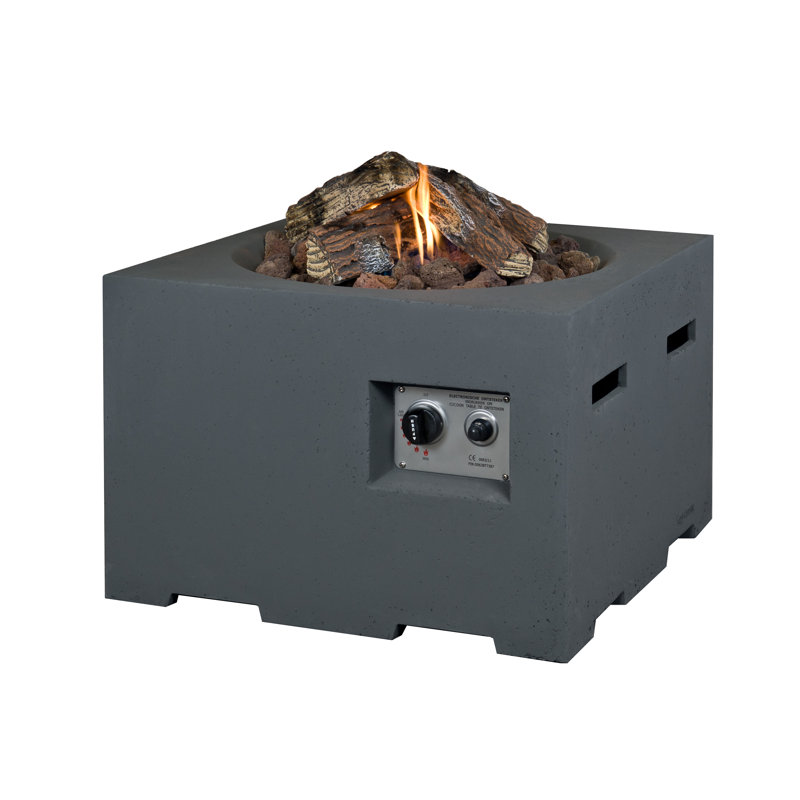 Monica Propane Gas Fire Pit, Grey