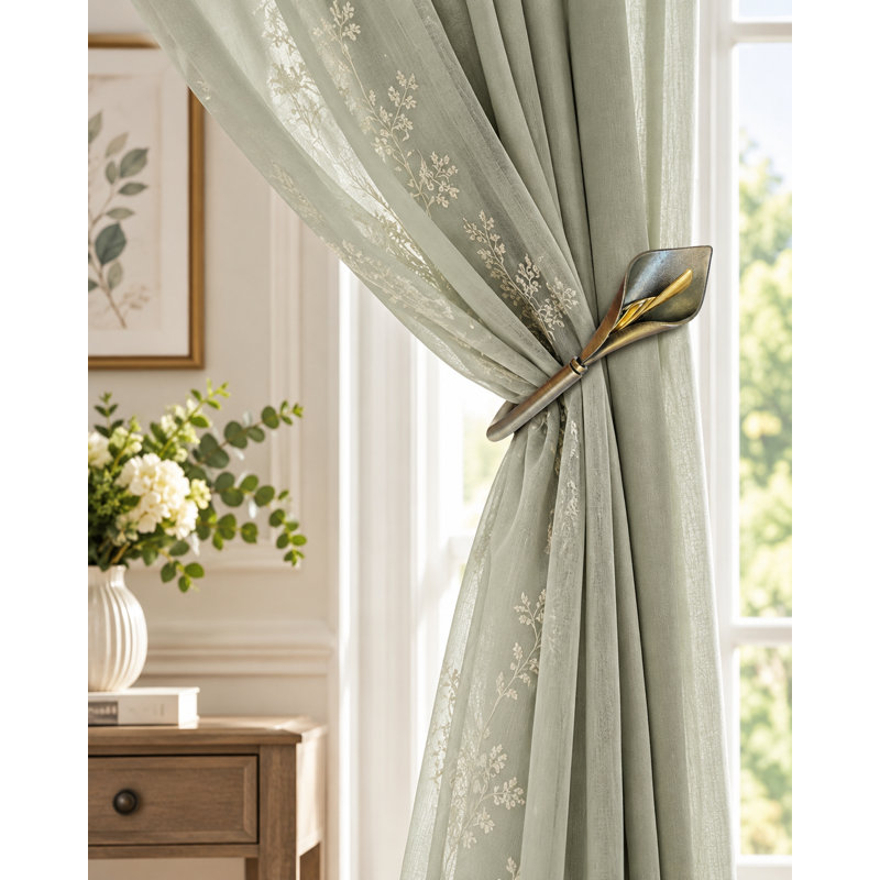 Antique Brass Curtain Holdbacks