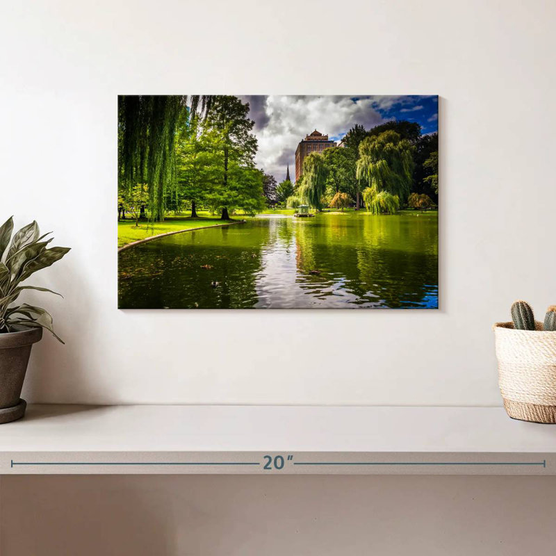 Harnek Weeping Willows By Pond, H 8 po x l 12 po