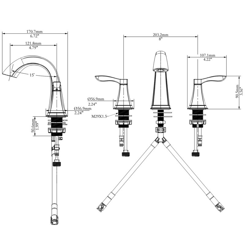Bathroom Faucet with Drain Assembly