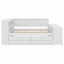 Lit de jour avec tablettes de rangement, tiroirs, lit gigogne, station de charge, lumière DEL, bureau et armoire-890850707