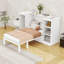 Lit escamotable simple peu encombrant avec garde-robe et tablettes