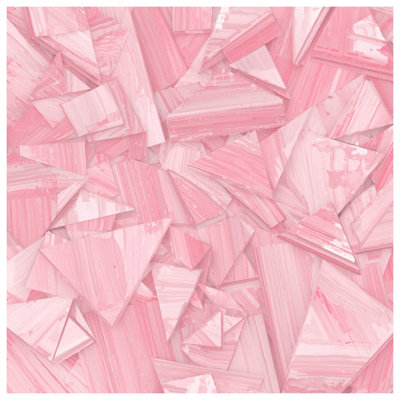 Pink Geometric Triangles Wall Tapestry - Triangles Wall Decor