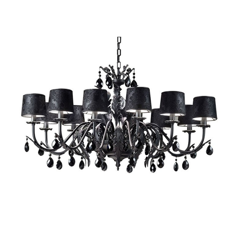 Lustre suspendu Annemie, Doré mat, Cognac, 42" Diameter x 21" Height