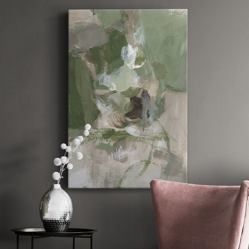 Green Tea I - Wrapped Canvas Painting, 36" H x 24" W x 1" D