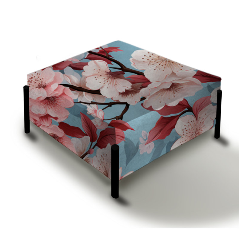 Grand repose-pieds carré Cherry Blossom Bliss II