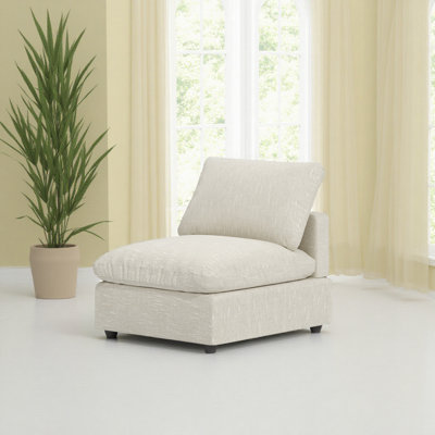 Siège du milieu, canapé modulaire Cloud Couch, sièges modulaires convertibles à siège profond pour le salon, canapé modulaire rembourré en duvet moelleux et confortable