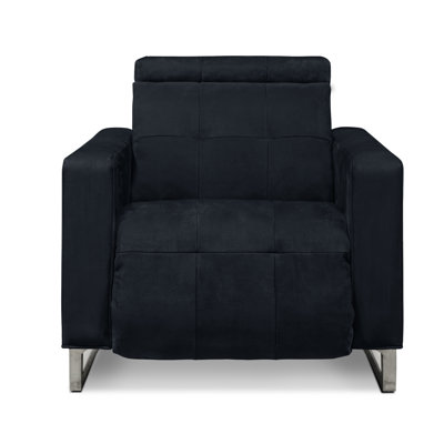 Fauteuil inclinable électrique en cuir véritable de 45 po de large Casino Royale