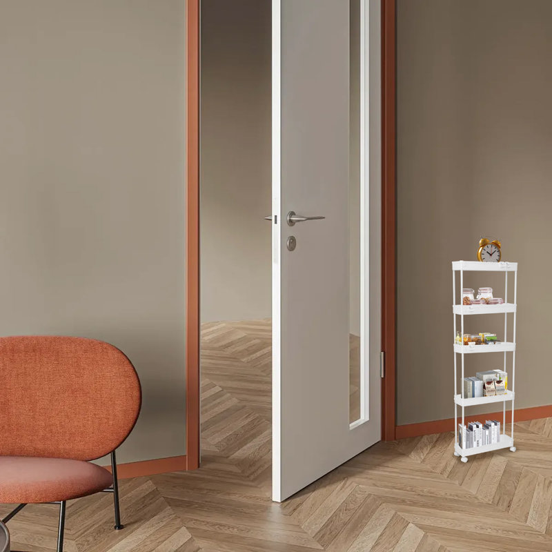 Le chariot de rangement RollingStorage à 5 niveaux, facile à installer et durable, mobile et stable, peut être utilisé pour le rangement dans de petits espaces