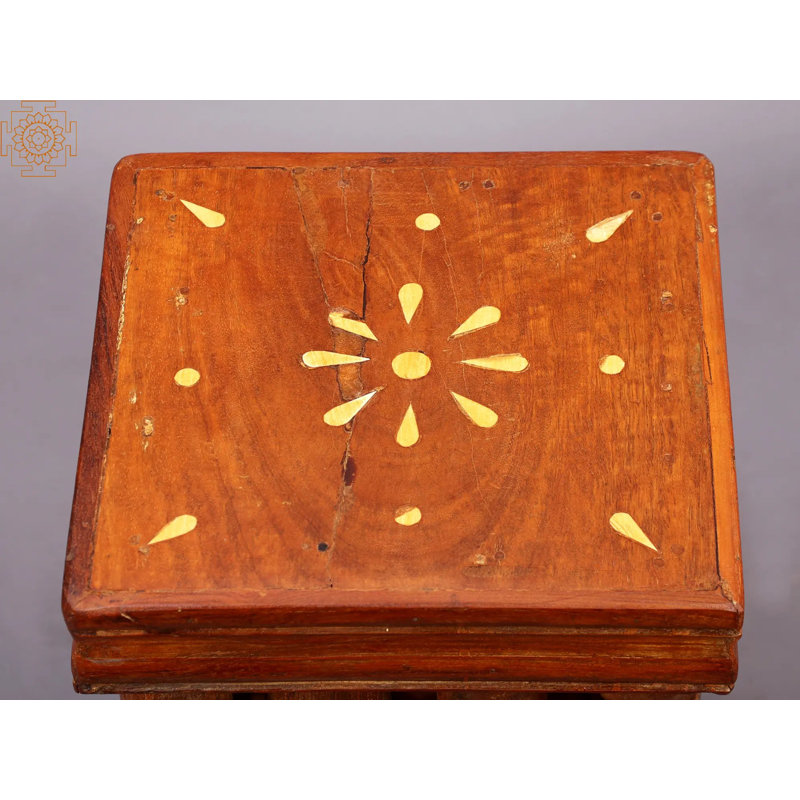 Solid + Manufactured Wood Accent Stool