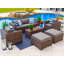 Ensemble de patio 18 pièces en rotin avec coussins Centralmont-2117444977-2120025177