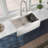 33X22X10"Farmhouse Apron Single Bowl Stainless Steel Kitchen Sink With Workstation-118942053