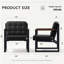 Chaise d'appoint moderne en similicuir avec dossier capitonné-513033500