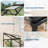 Lean-to Polycarbonate Greenhouse Kit with Walk-In Winter Plant Shelter, Adjustable Roof Vent, Sliding Lockable Door & Sturdy Aluminum Frame for Patio or Backyard, 4x4 FT (Black Oxide)-125346498