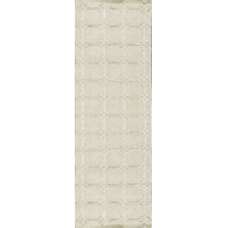 Hand-Knotted High-Quality Ivory Runner