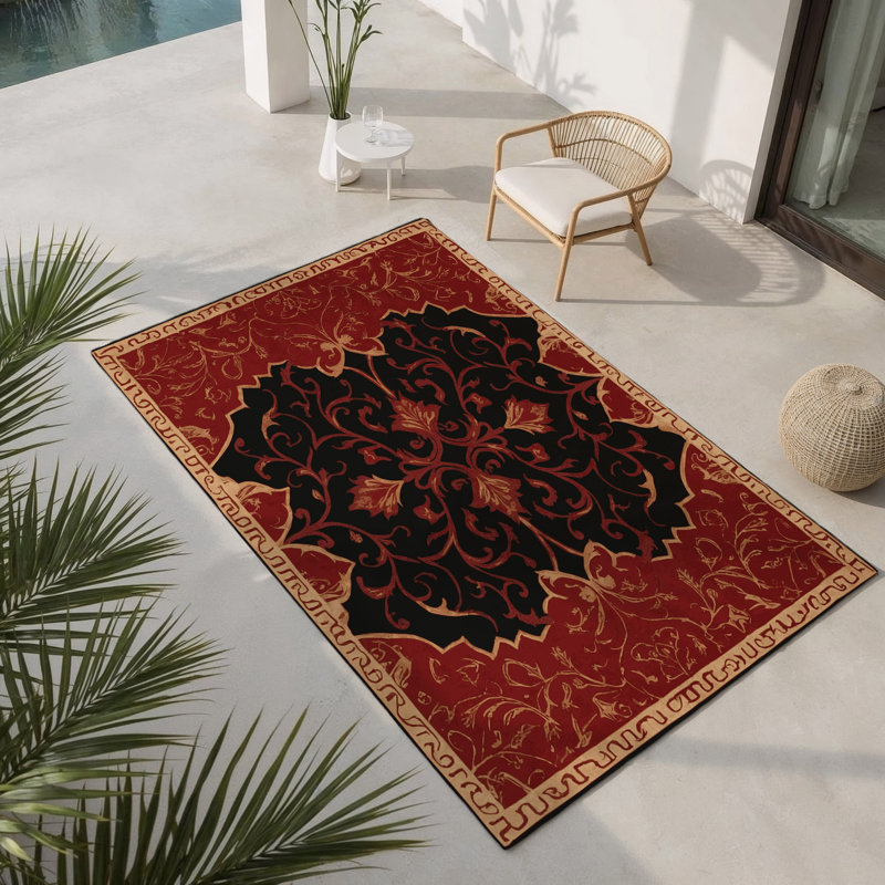 Tapis intérieur et extérieur Sacred Trellis, Rectangle 4pi x 6 pi