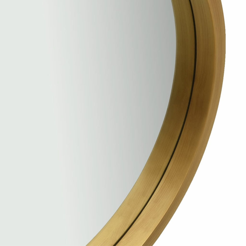 Hanging Mirror Height Adjustable Wall Mirror Bathroom Mirror Round, Gold, 16.70"