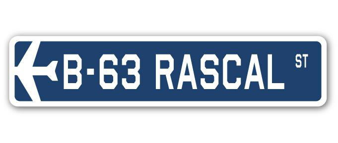 Plaque de rue militaire en aluminium Armenta B-63 Rascal Air Force, H 6 po x l 24 po x P 1 po