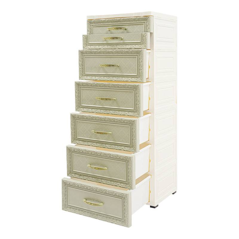Armoire de rangement, organisateur de rangement avec tiroirs et roulettes, Vert